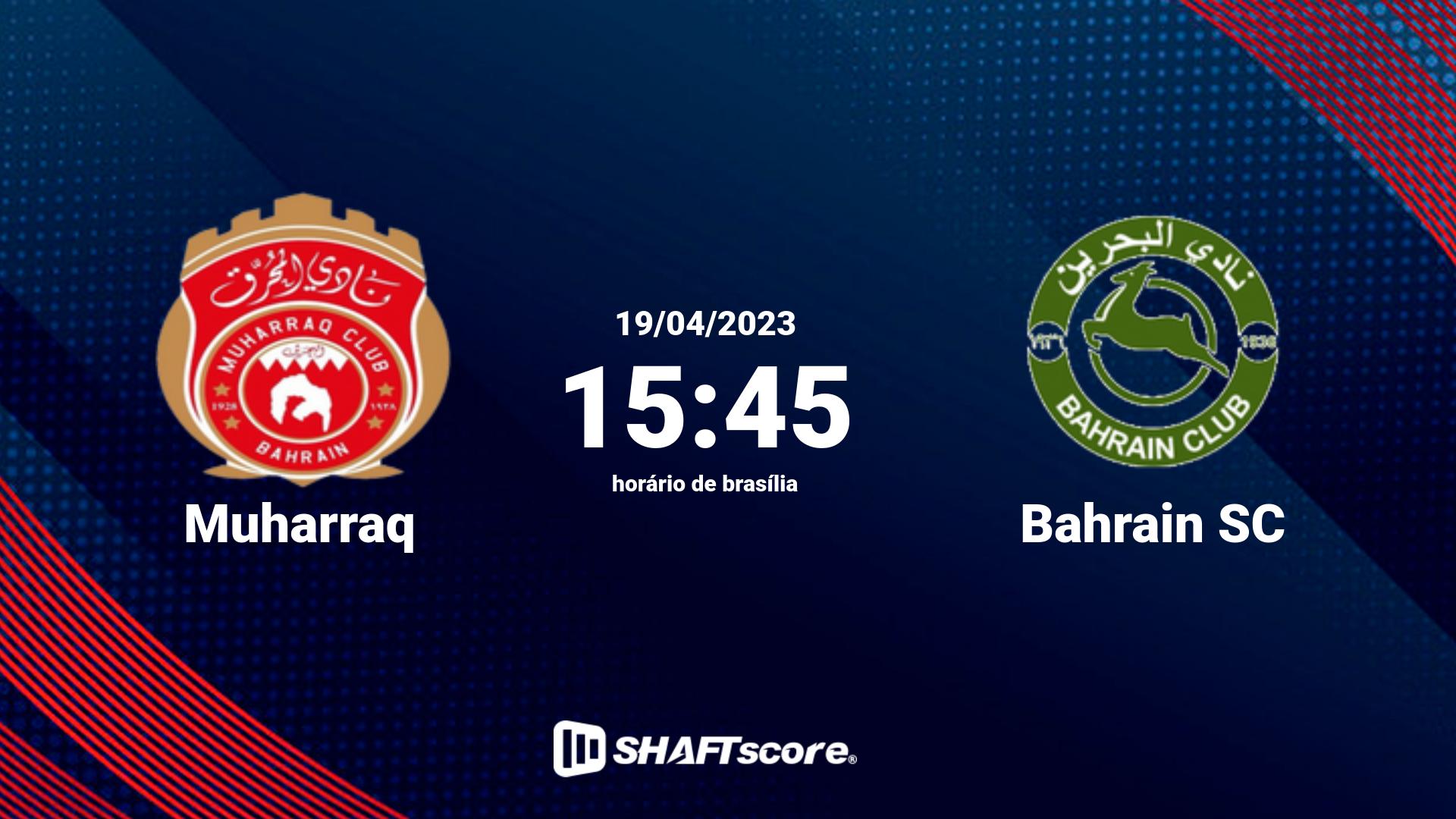 Estatísticas do jogo Muharraq vs Bahrain SC 19.04 15:45