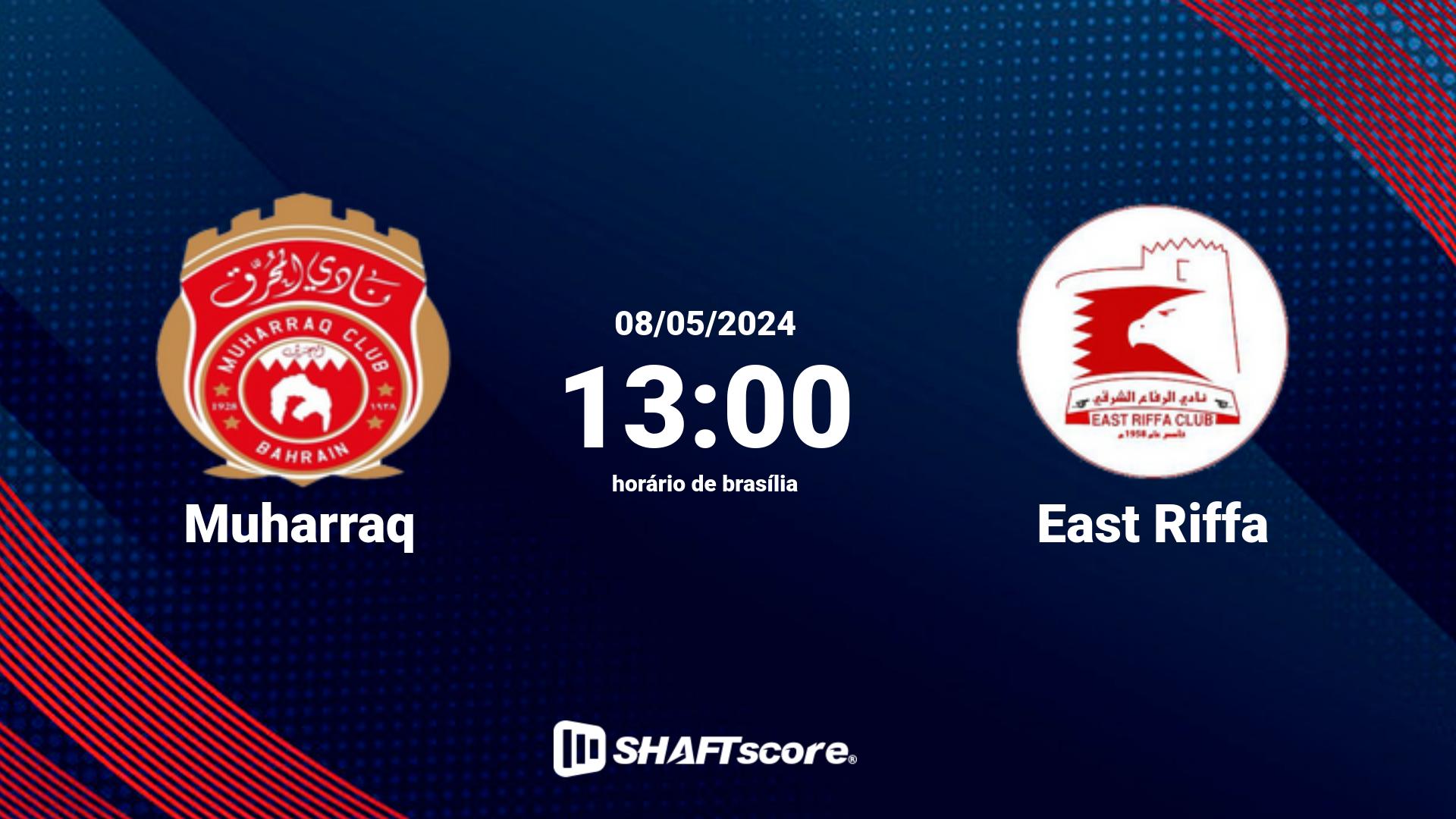 Estatísticas do jogo Muharraq vs East Riffa 08.05 13:00