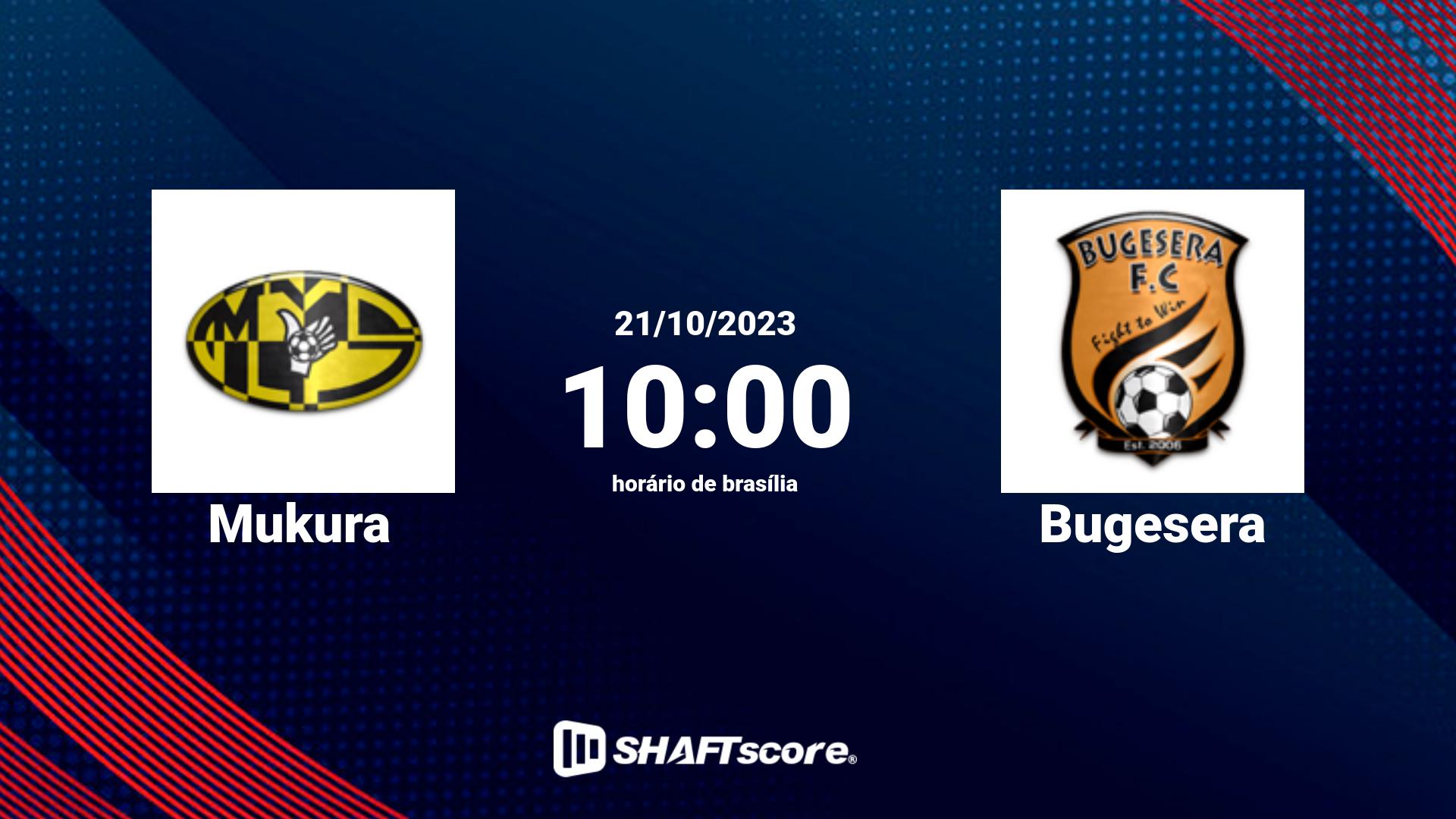 Estatísticas do jogo Mukura vs Bugesera 21.10 10:00