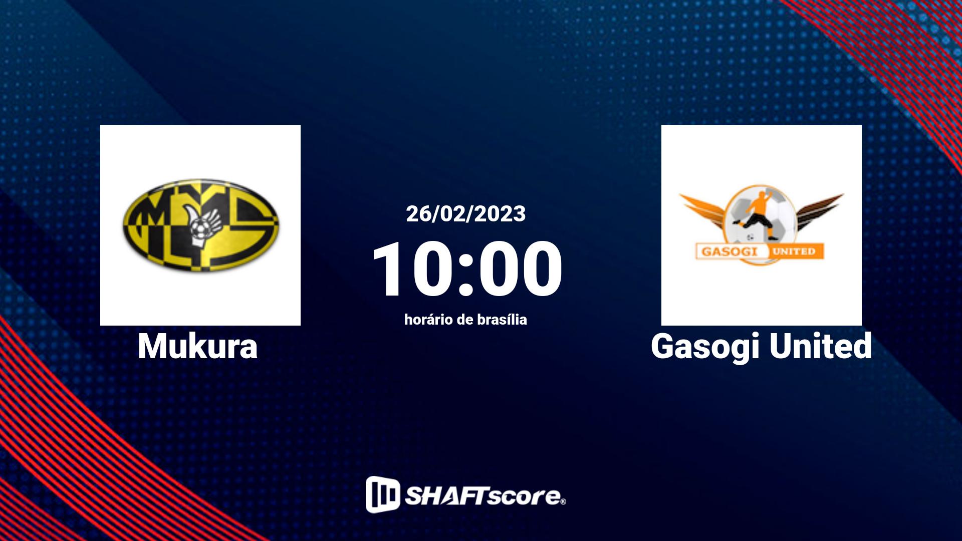 Estatísticas do jogo Mukura vs Gasogi United 26.02 10:00