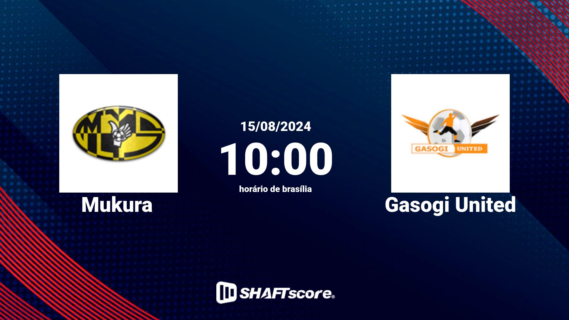 Estatísticas do jogo Mukura vs Gasogi United 15.08 10:00