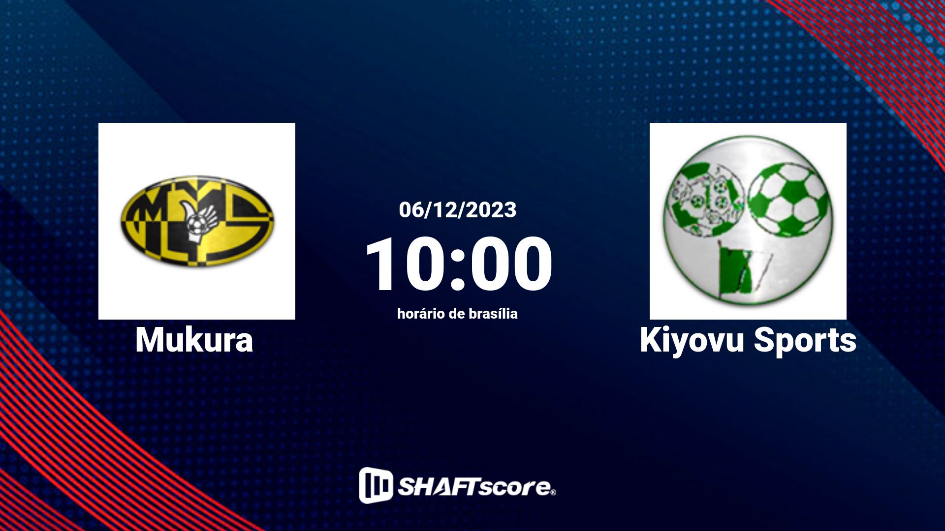 Estatísticas do jogo Mukura vs Kiyovu Sports 06.12 10:00