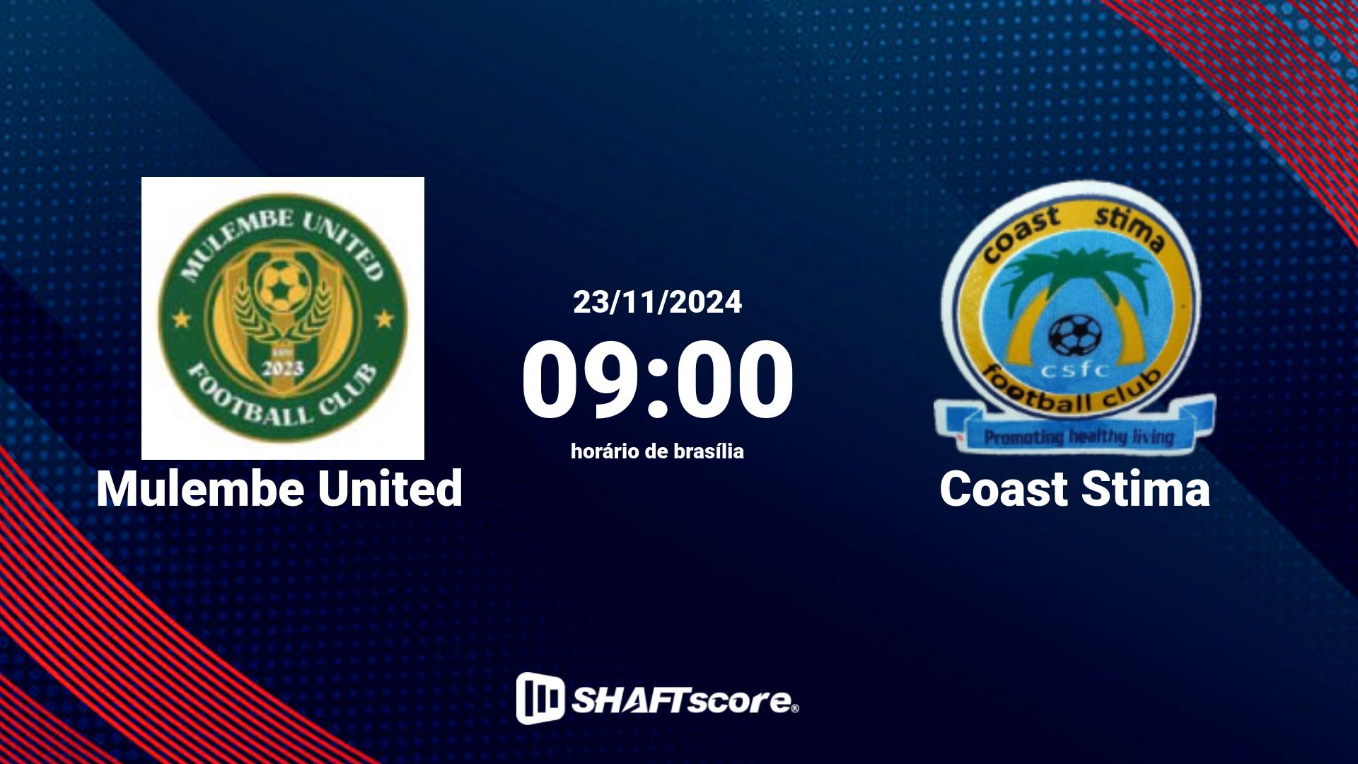 Estatísticas do jogo Mulembe United vs Coast Stima 23.11 09:00