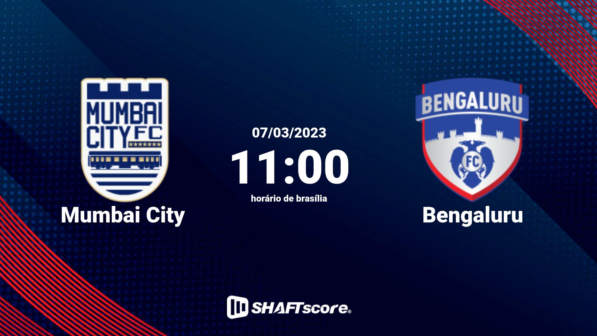 Estatísticas do jogo Mumbai City vs Bengaluru 07.03 11:00