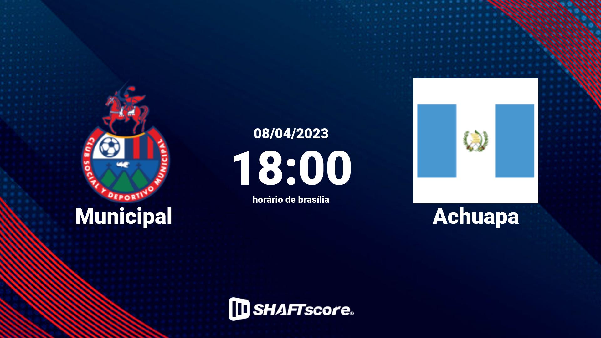 Estatísticas do jogo Municipal vs Achuapa 08.04 18:00