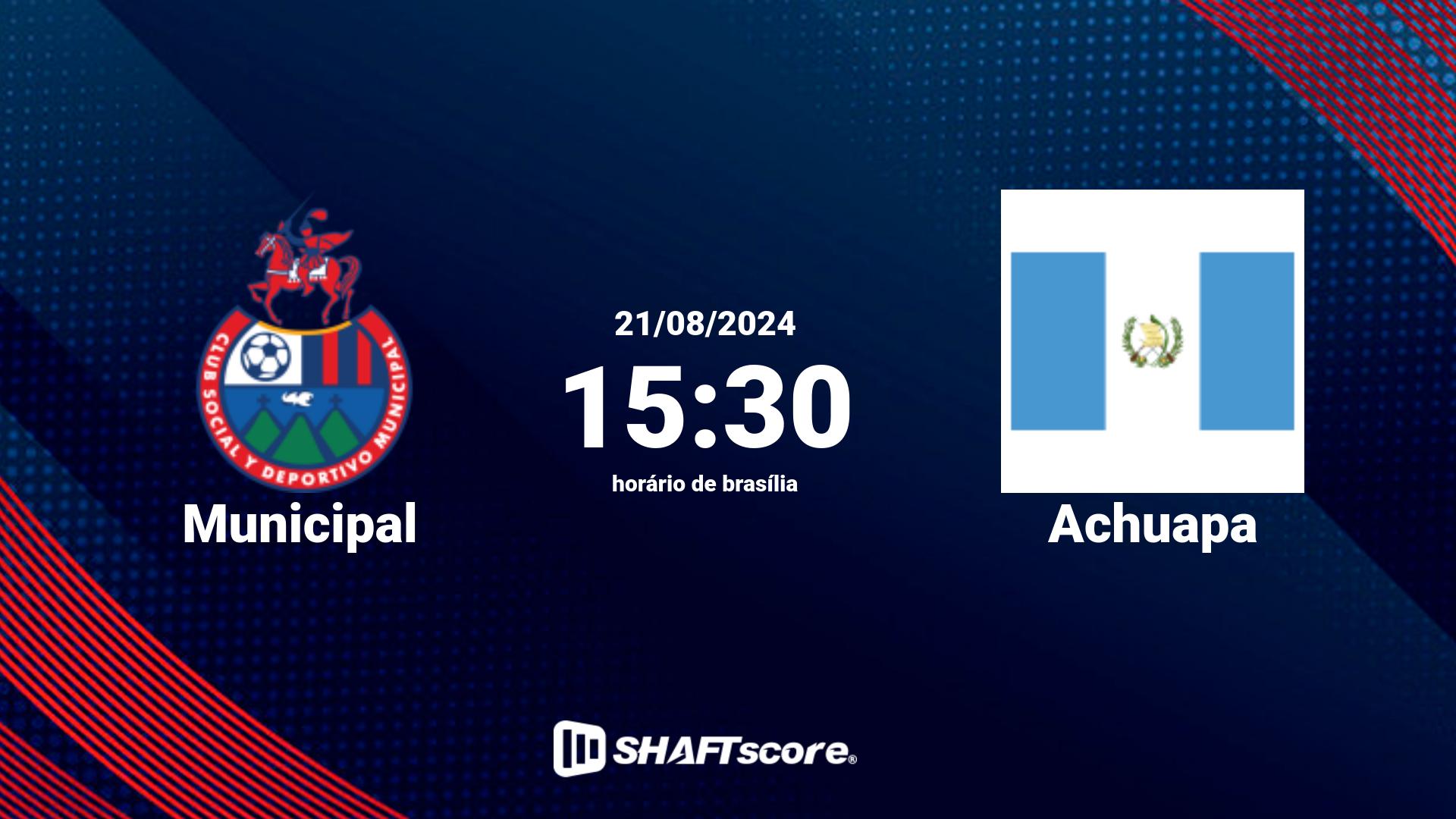 Estatísticas do jogo Municipal vs Achuapa 21.08 15:30