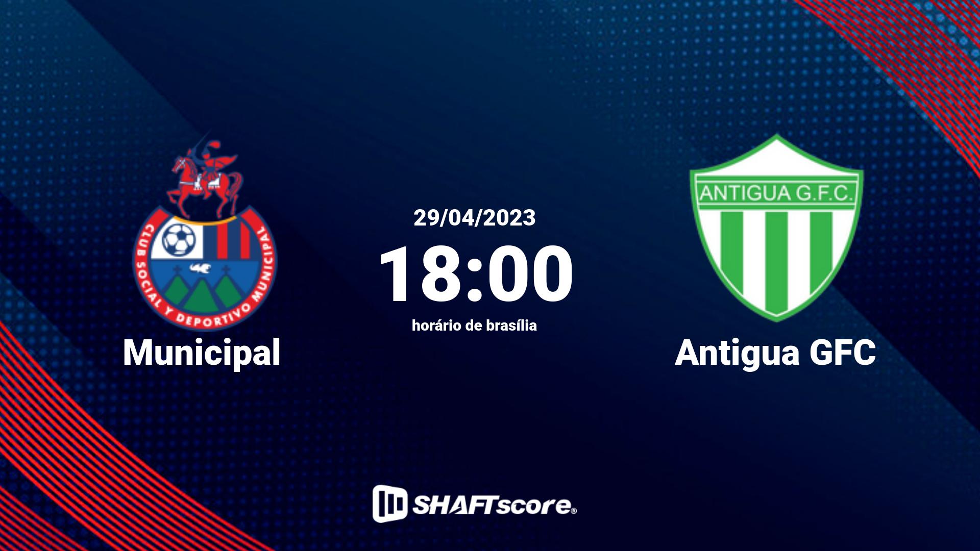 Estatísticas do jogo Municipal vs Antigua GFC 29.04 18:00