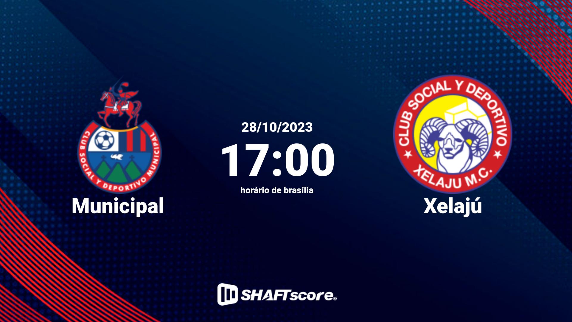 Estatísticas do jogo Municipal vs Xelajú 28.10 17:00