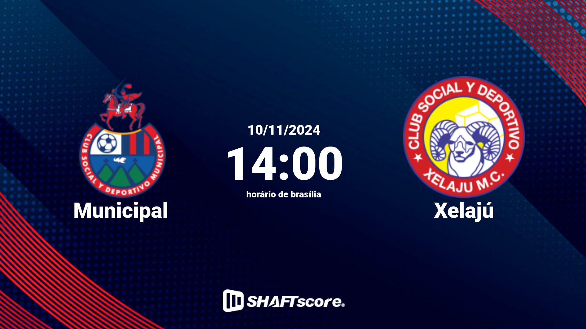 Estatísticas do jogo Municipal vs Xelajú 10.11 14:00