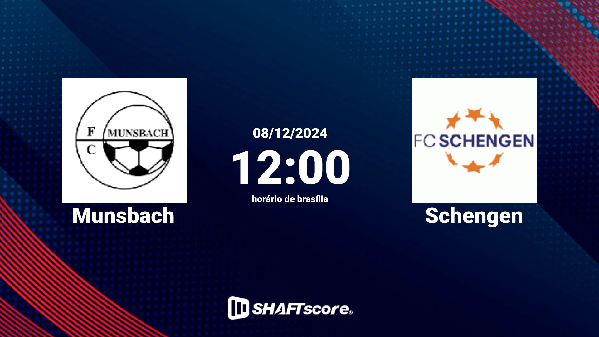 Estatísticas do jogo Munsbach vs Schengen 08.12 12:00