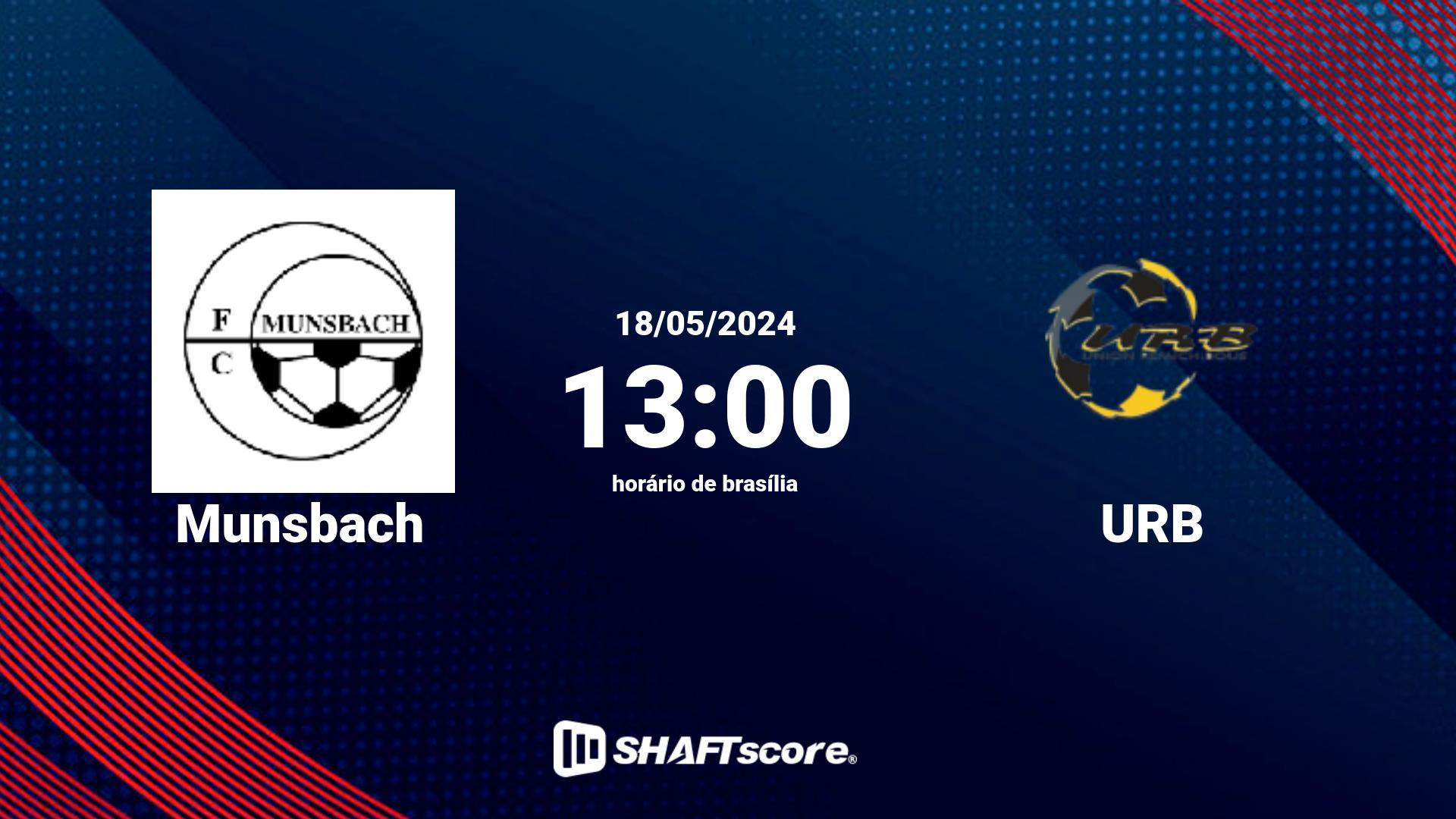 Estatísticas do jogo Munsbach vs URB 18.05 13:00