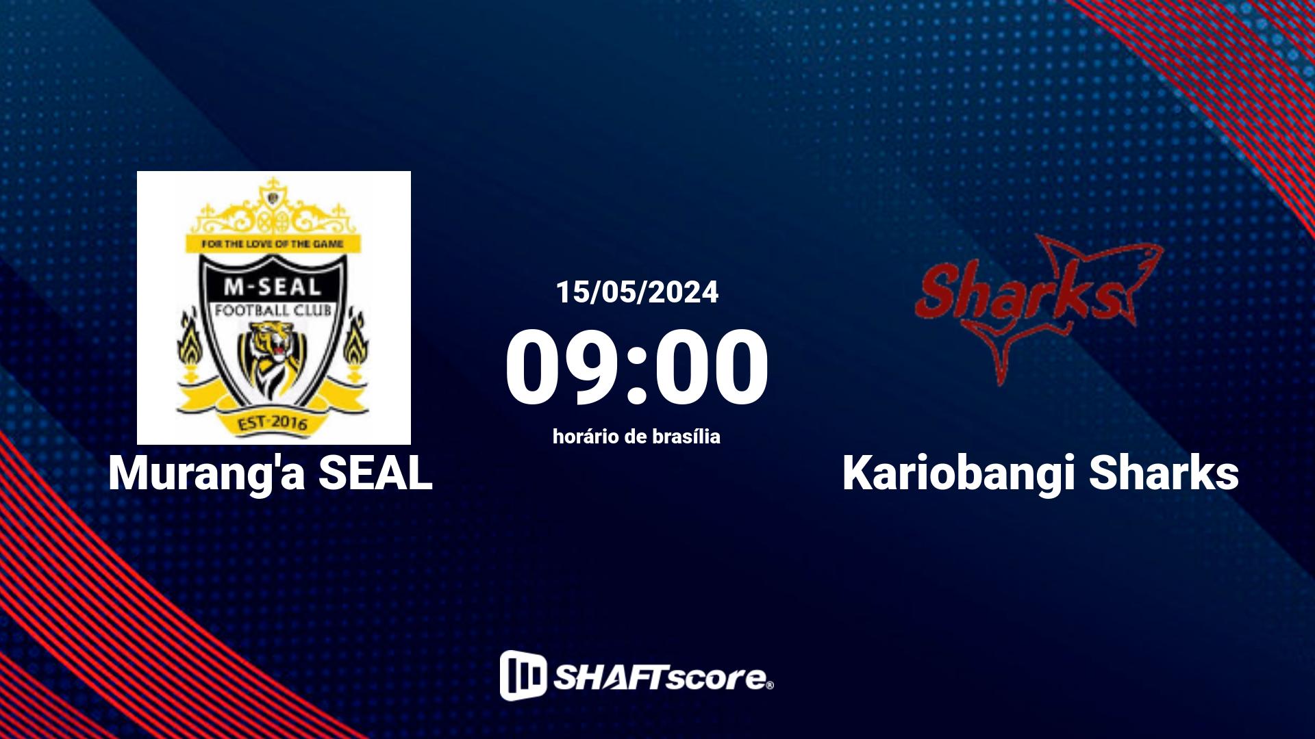 Estatísticas do jogo Murang'a SEAL vs Kariobangi Sharks 15.05 09:00