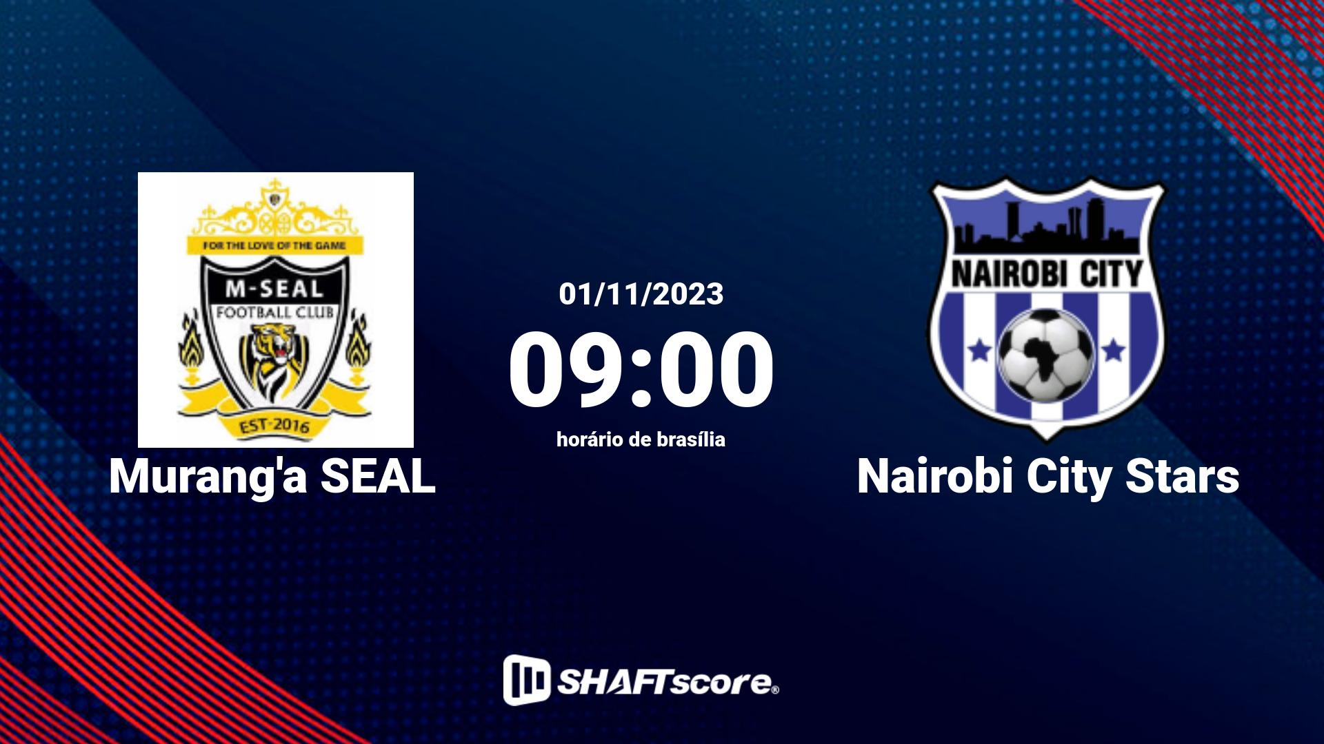 Estatísticas do jogo Murang'a SEAL vs Nairobi City Stars 01.11 09:00