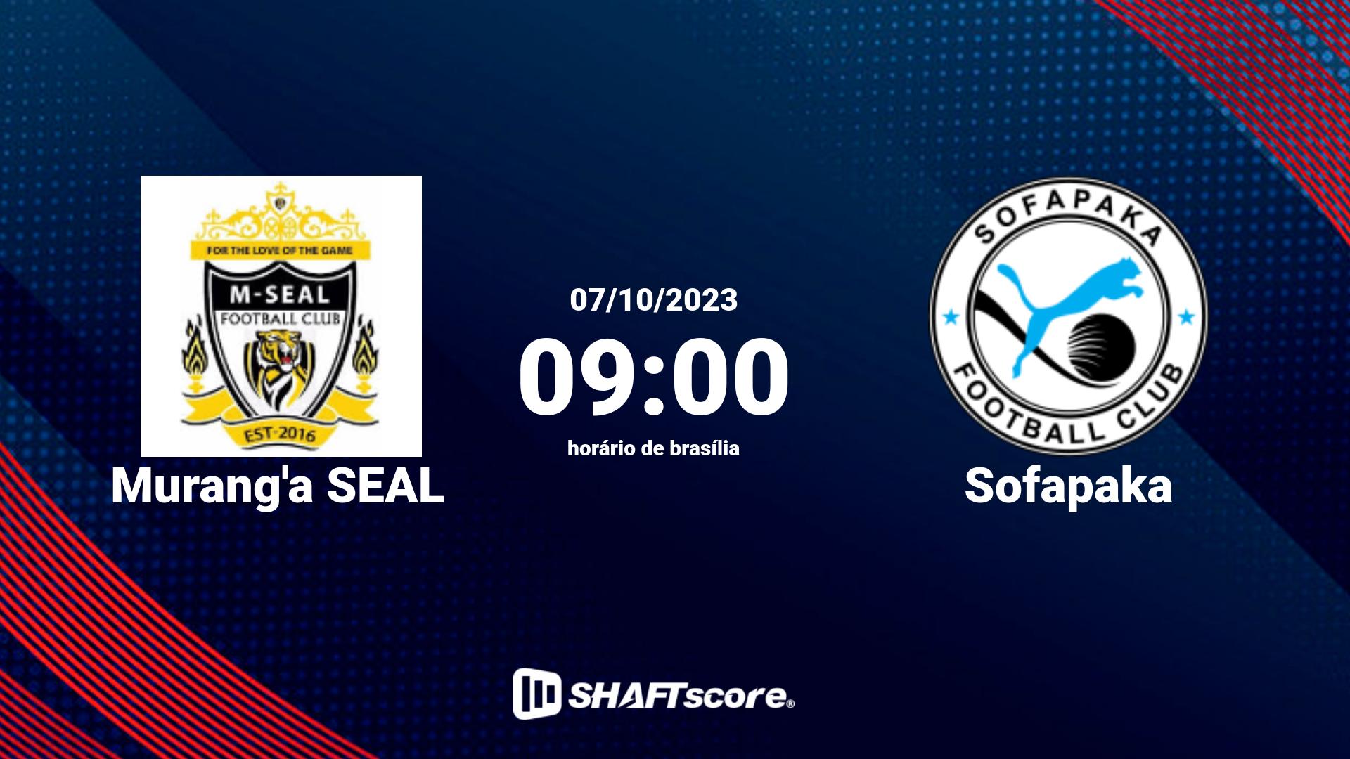 Estatísticas do jogo Murang'a SEAL vs Sofapaka 07.10 09:00