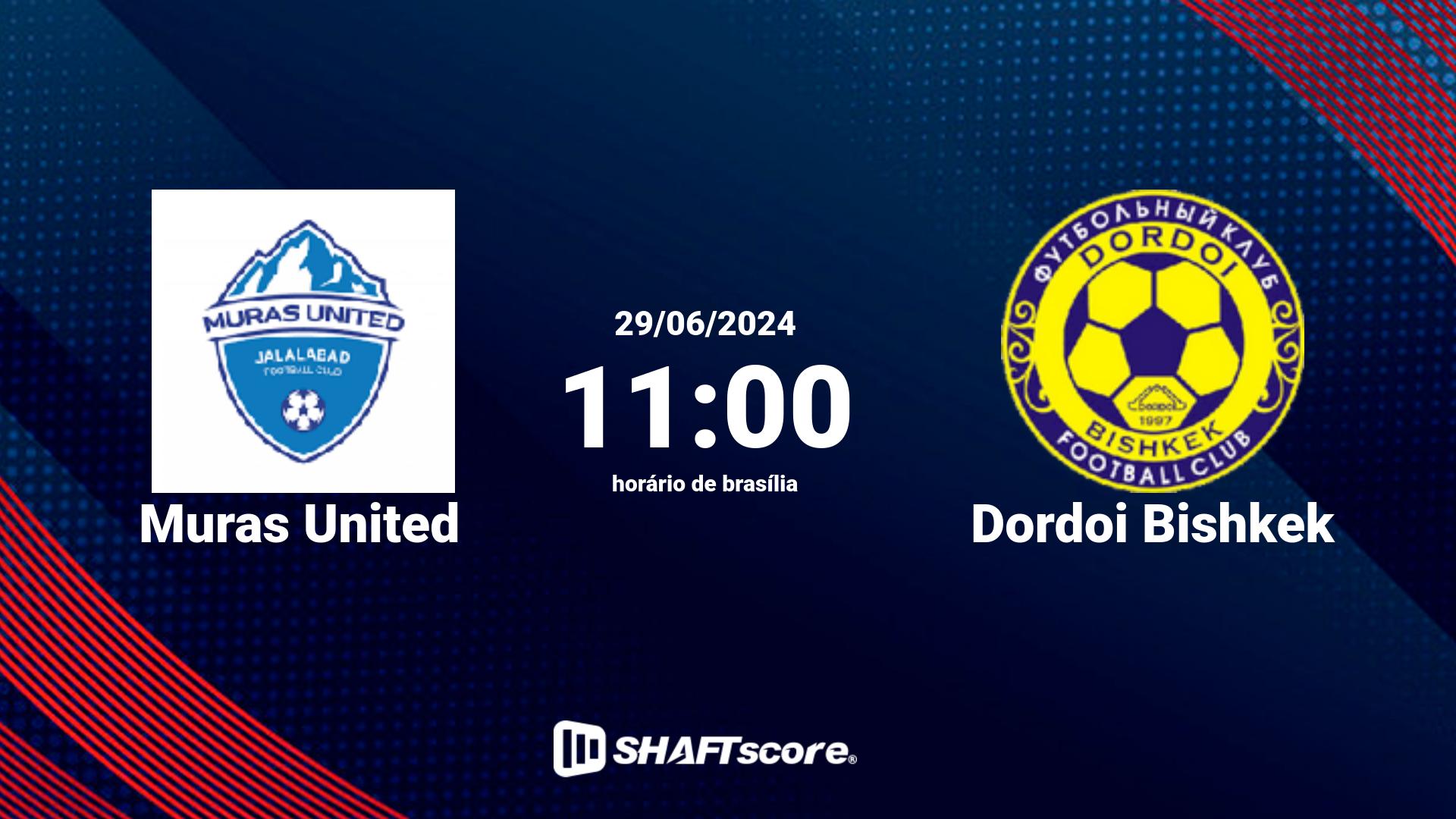 Estatísticas do jogo Muras United vs Dordoi Bishkek 29.06 11:00