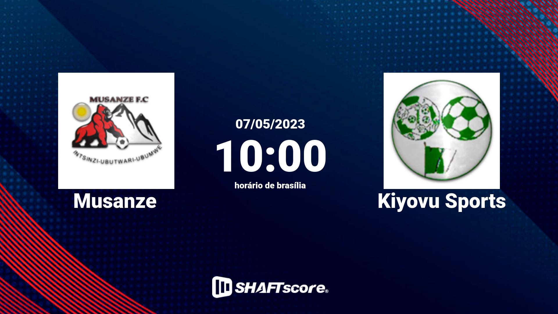 Estatísticas do jogo Musanze vs Kiyovu Sports 07.05 10:00