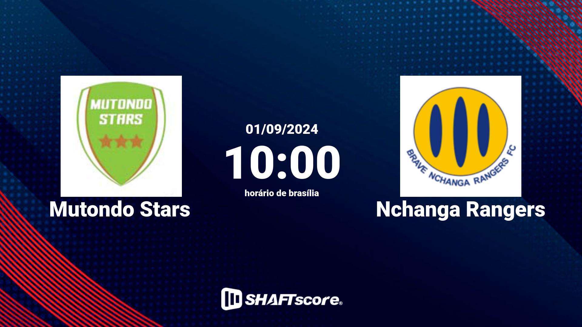 Estatísticas do jogo Mutondo Stars vs Nchanga Rangers 01.09 10:00