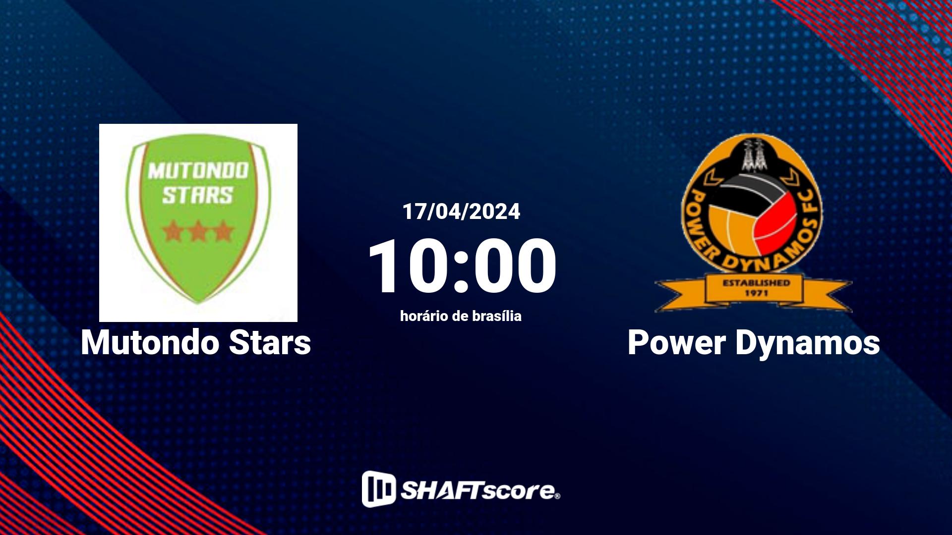 Estatísticas do jogo Mutondo Stars vs Power Dynamos 17.04 10:00