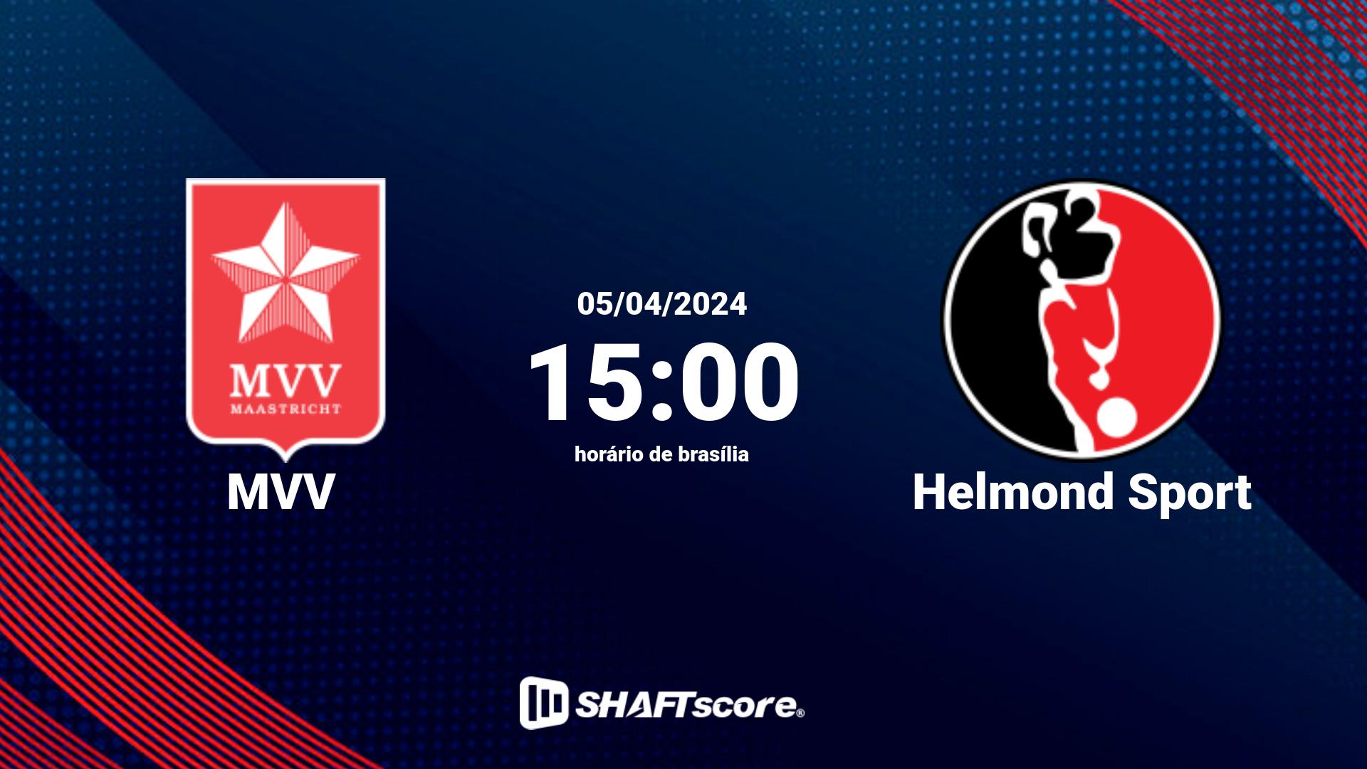 Estatísticas do jogo MVV vs Helmond Sport 05.04 15:00