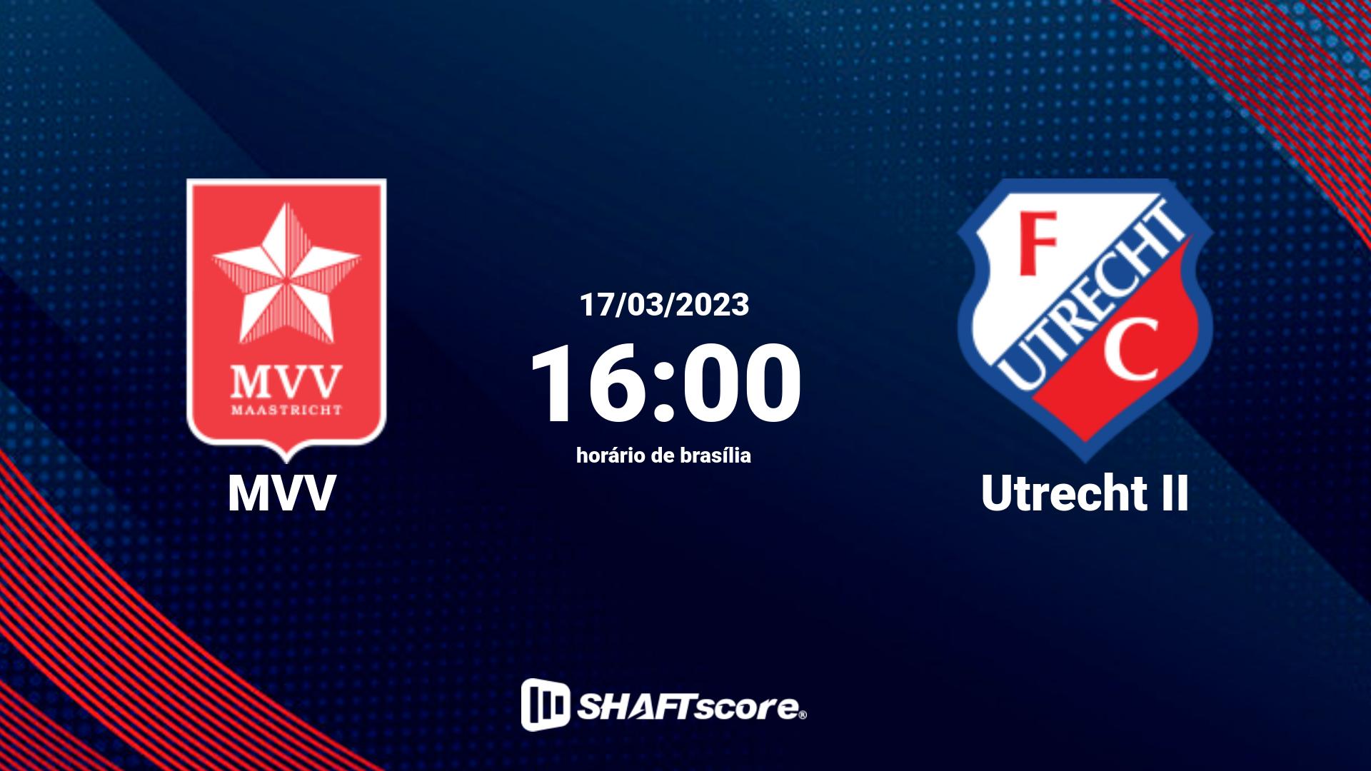 Estatísticas do jogo MVV vs Utrecht II 17.03 16:00