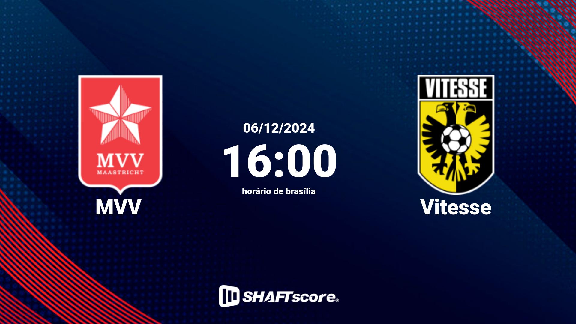 Estatísticas do jogo MVV vs Vitesse 06.12 16:00