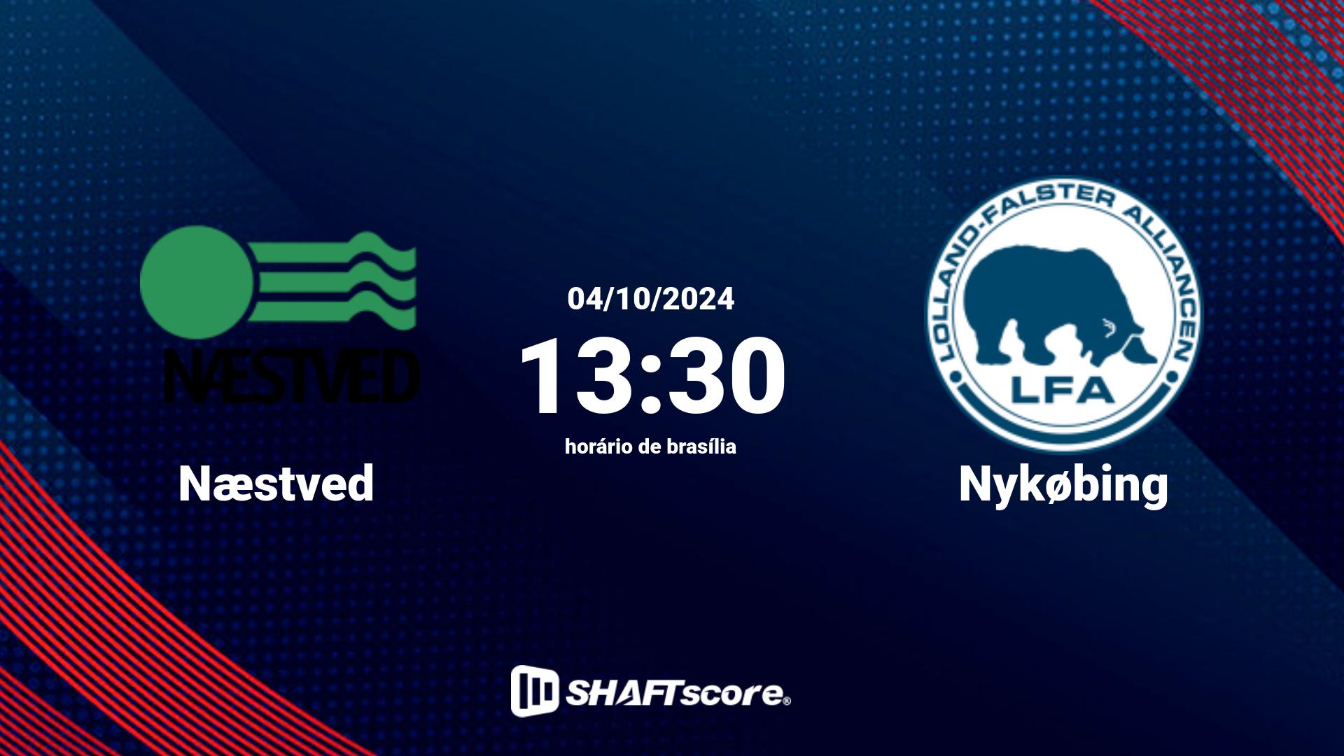 Estatísticas do jogo Næstved vs Nykøbing 04.10 13:30