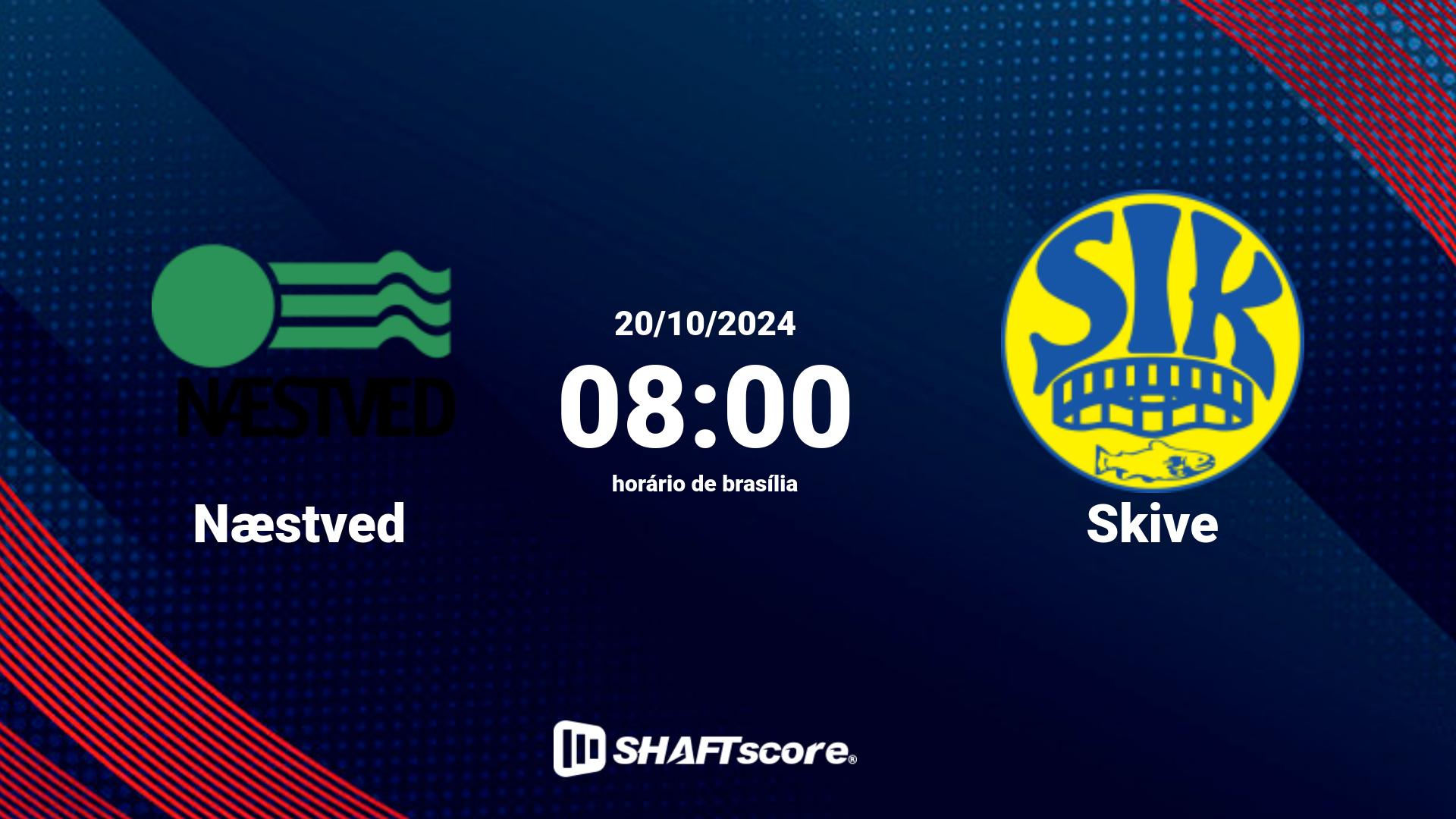 Estatísticas do jogo Næstved vs Skive 20.10 08:00