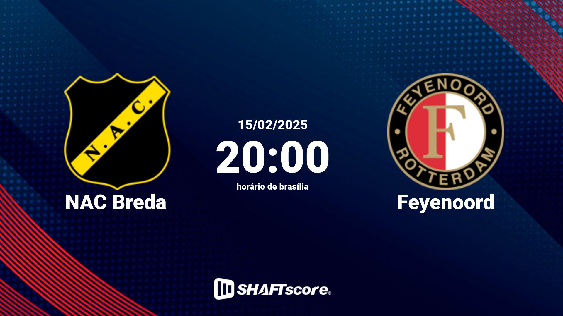 Estatísticas do jogo NAC Breda vs Feyenoord 15.02 20:00