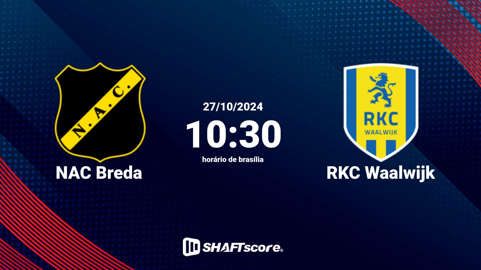 Estatísticas do jogo NAC Breda vs RKC Waalwijk 27.10 10:30