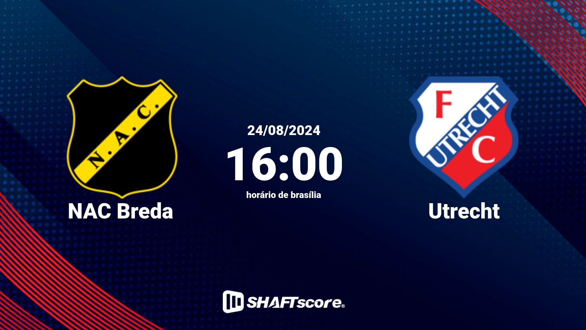 Estatísticas do jogo NAC Breda vs Utrecht 24.08 16:00