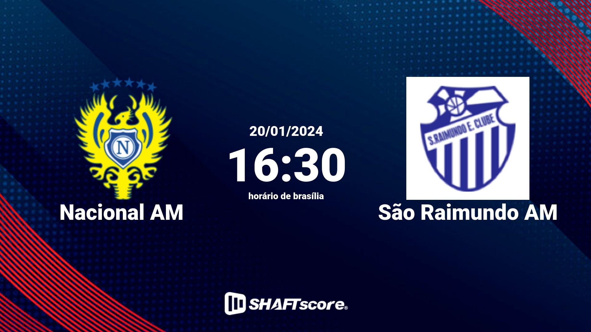 Estatísticas do jogo Nacional AM vs São Raimundo AM 20.01 16:30