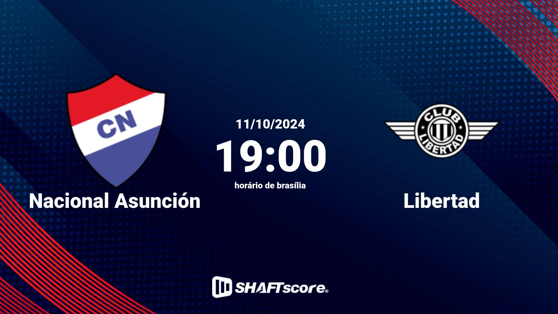 Estatísticas do jogo Nacional Asunción vs Libertad 11.10 19:00