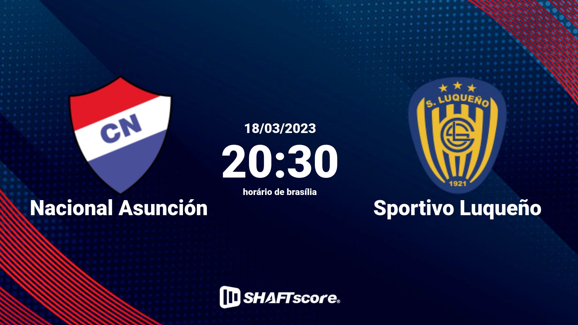 Estatísticas do jogo Nacional Asunción vs Sportivo Luqueño 18.03 20:30