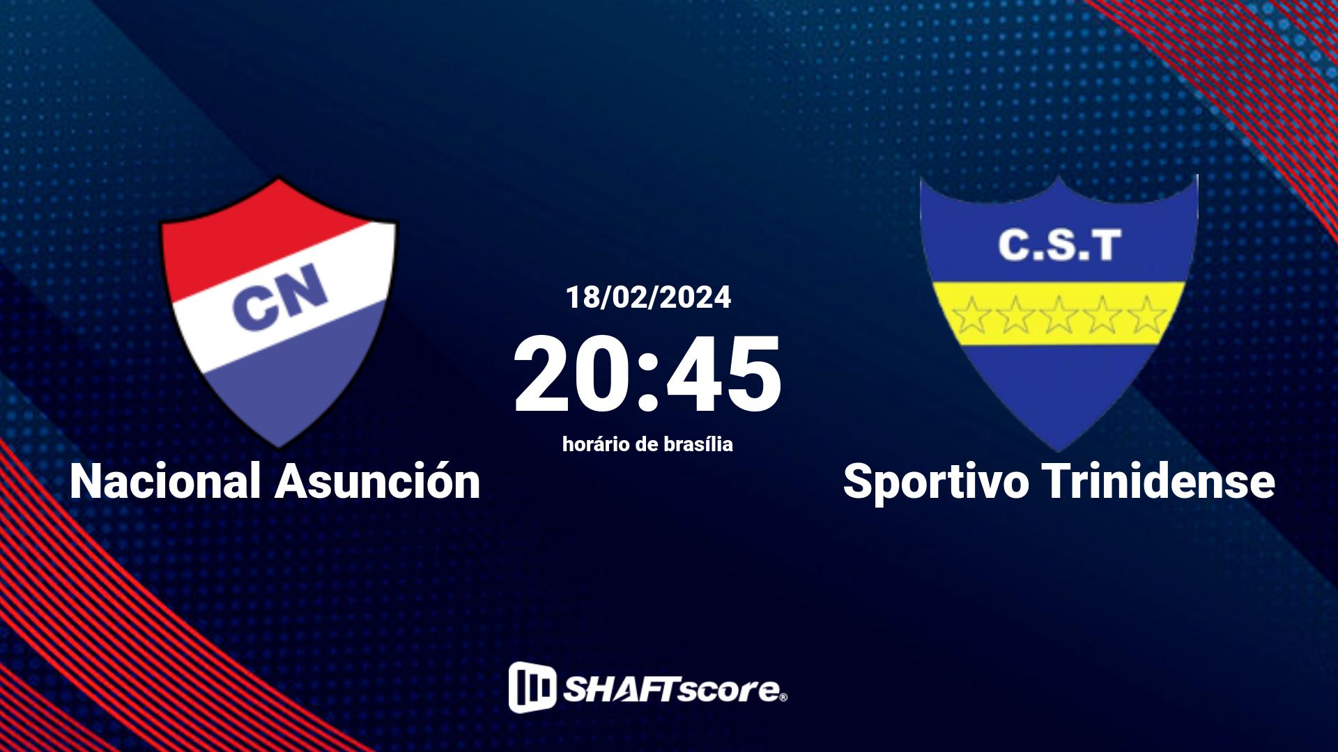 Estatísticas do jogo Nacional Asunción vs Sportivo Trinidense 18.02 20:45