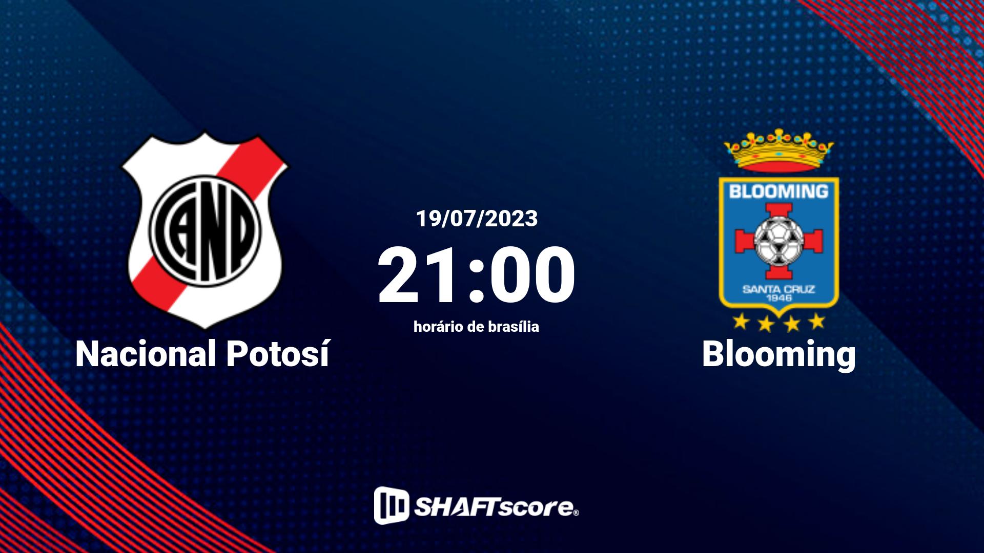 Estatísticas do jogo Nacional Potosí vs Blooming 19.07 21:00