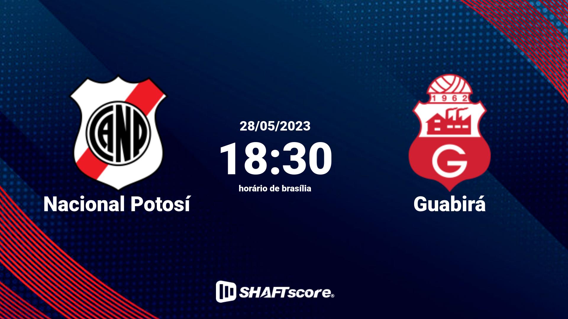 Estatísticas do jogo Nacional Potosí vs Guabirá 28.05 18:30