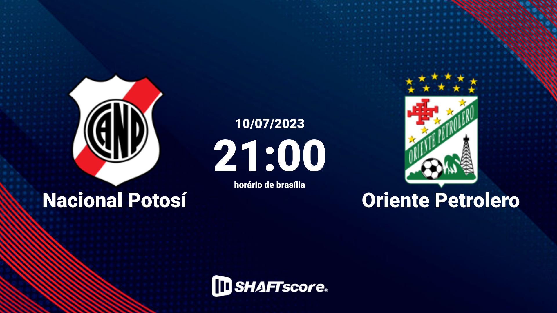 Estatísticas do jogo Nacional Potosí vs Oriente Petrolero 10.07 21:00