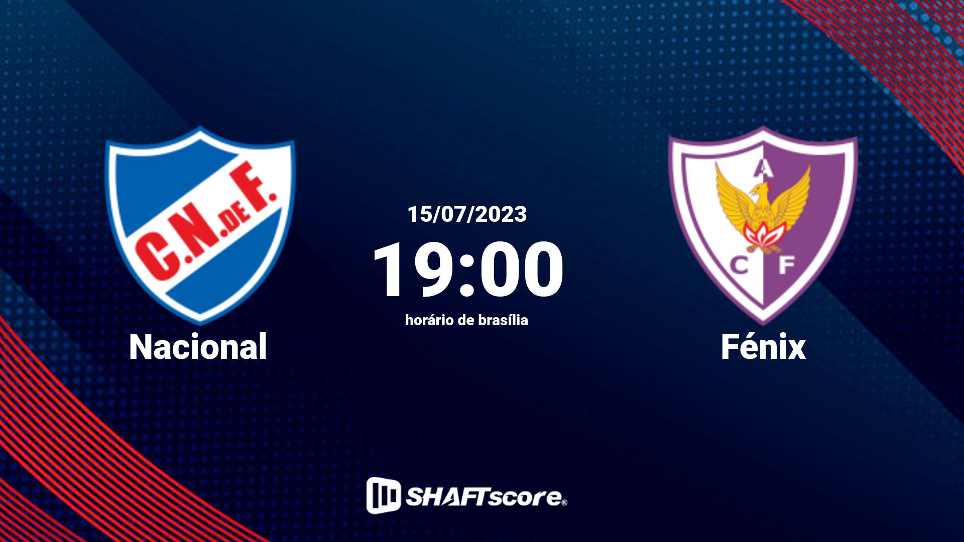 Estatísticas do jogo Nacional vs Fénix 15.07 19:00