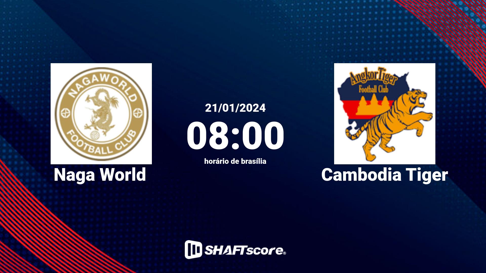 Estatísticas do jogo Naga World vs Cambodia Tiger 21.01 08:00