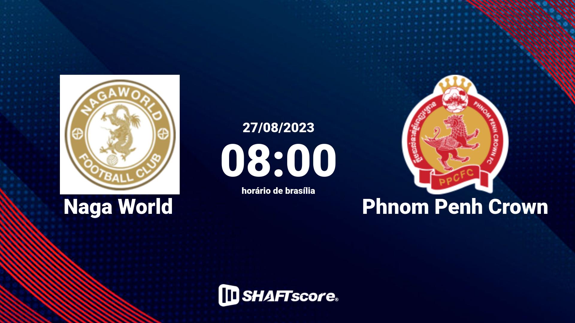 Estatísticas do jogo Naga World vs Phnom Penh Crown 27.08 08:00