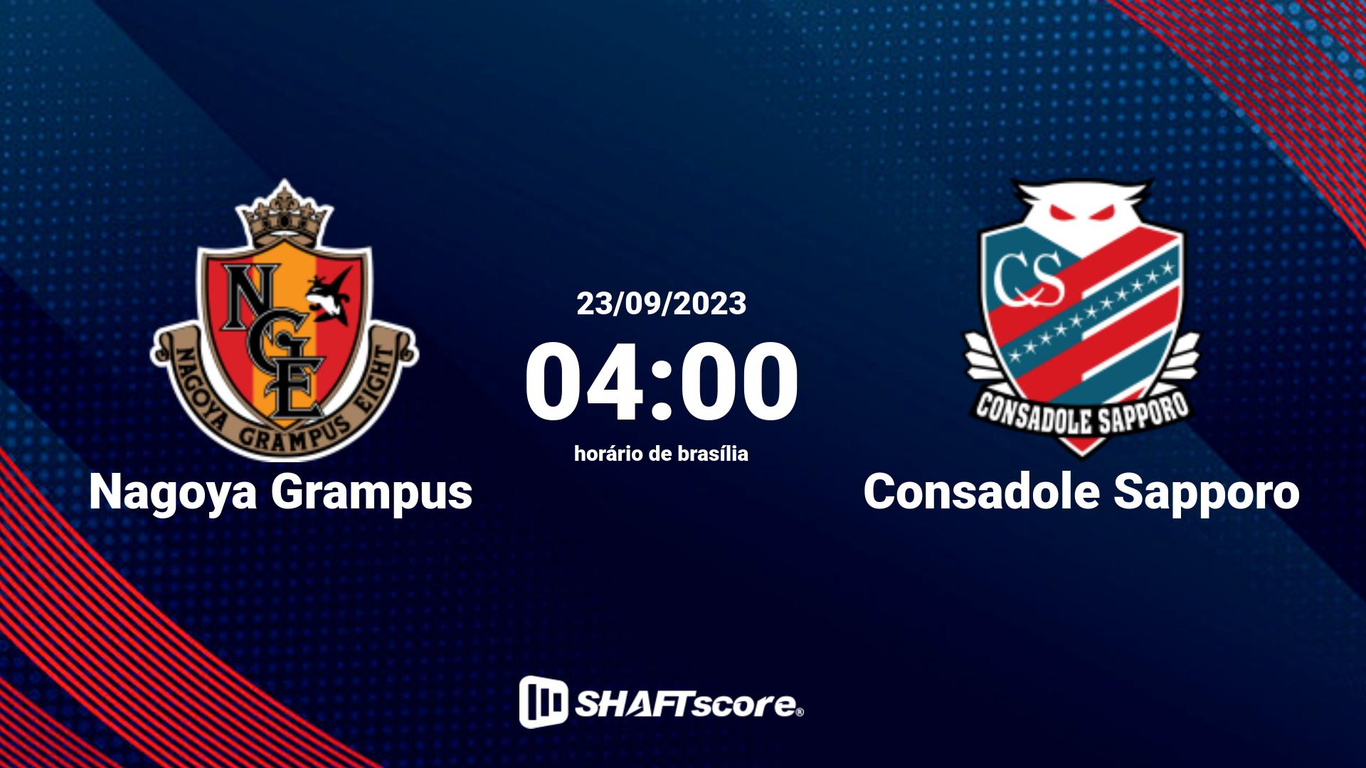 Estatísticas do jogo Nagoya Grampus vs Consadole Sapporo 23.09 04:00