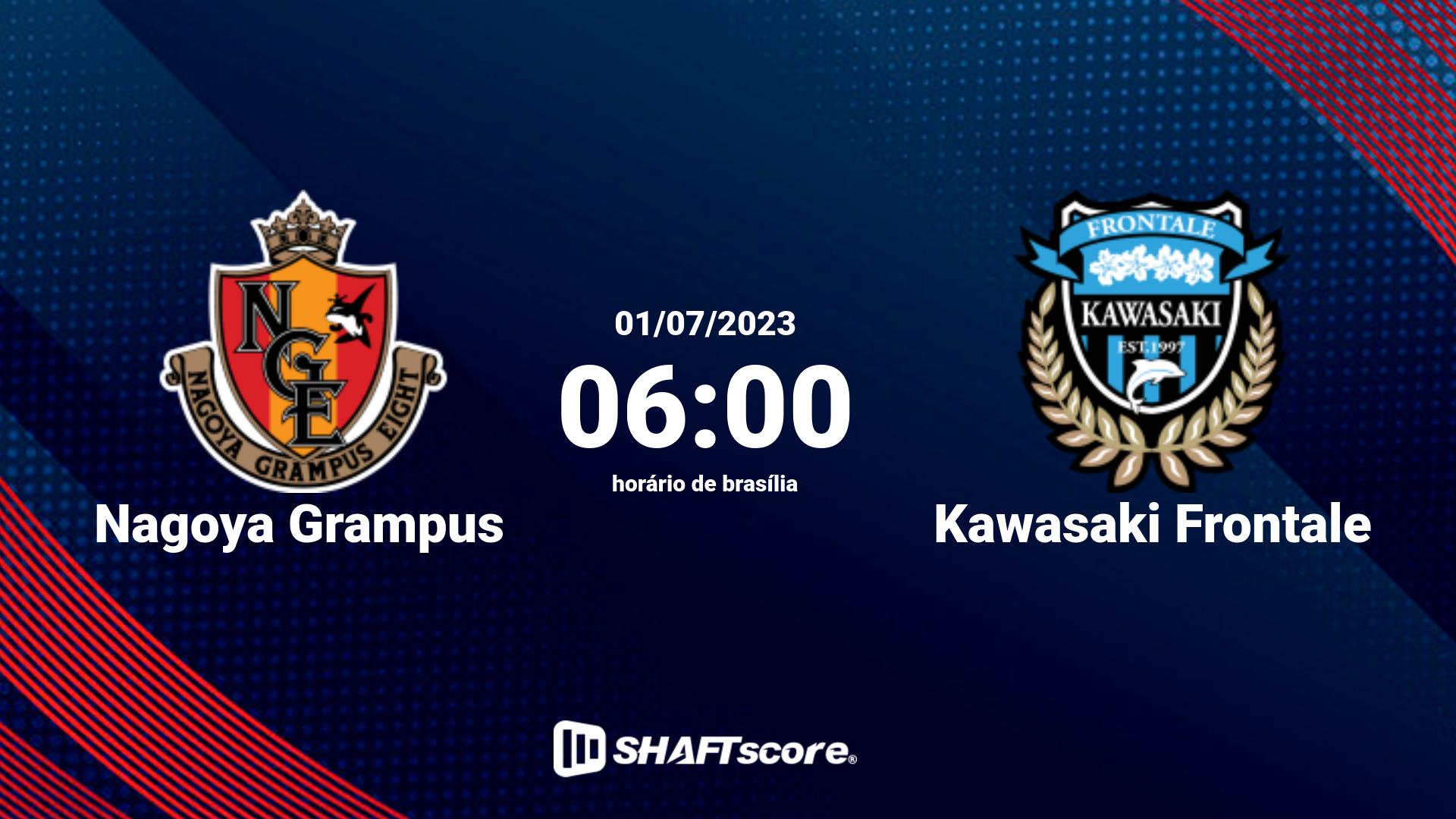 Estatísticas do jogo Nagoya Grampus vs Kawasaki Frontale 01.07 06:00