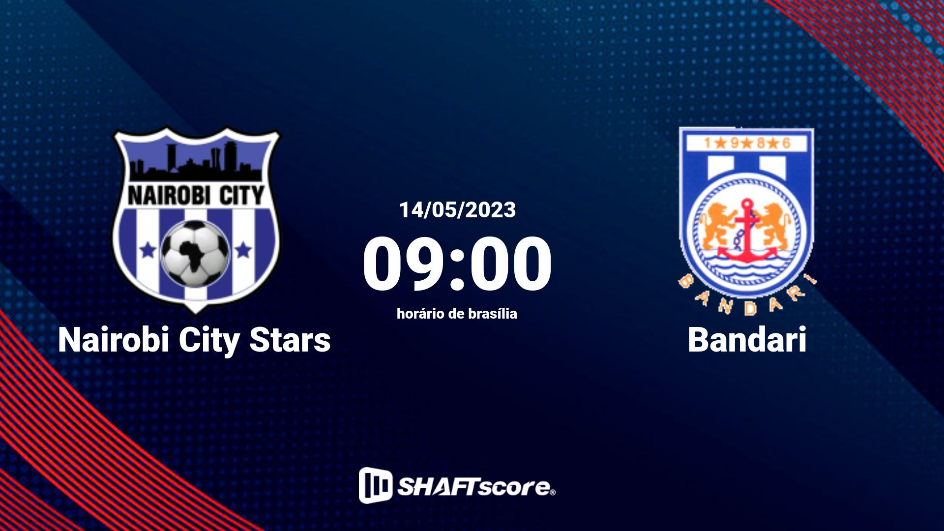 Estatísticas do jogo Nairobi City Stars vs Bandari 14.05 09:00