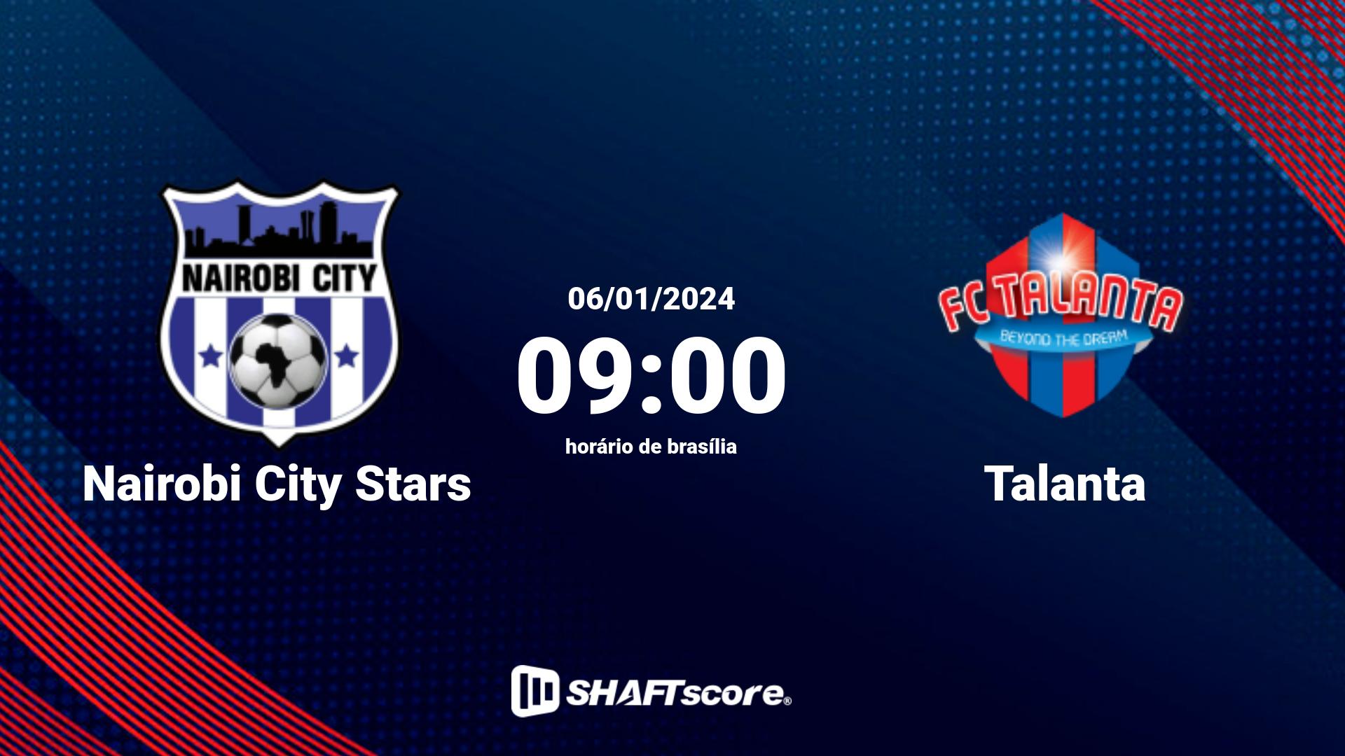 Estatísticas do jogo Nairobi City Stars vs Talanta 06.01 09:00