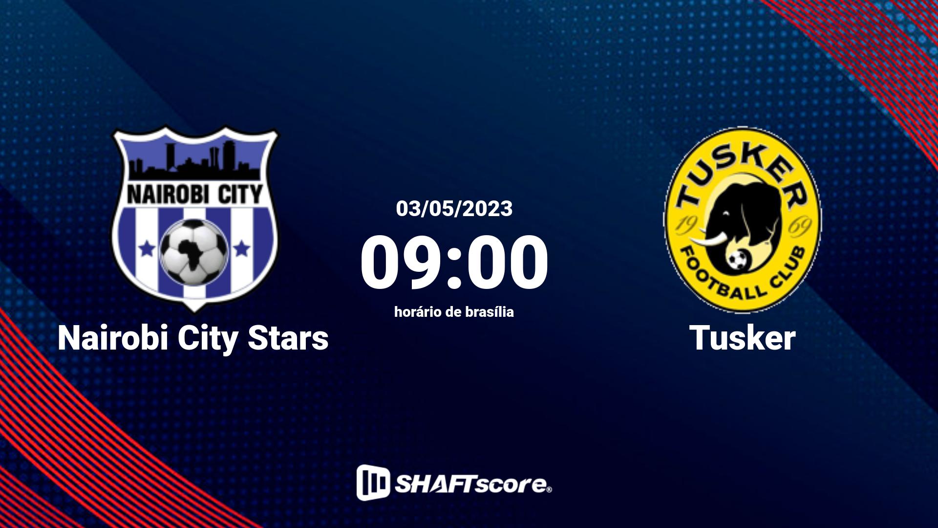 Estatísticas do jogo Nairobi City Stars vs Tusker 03.05 09:00