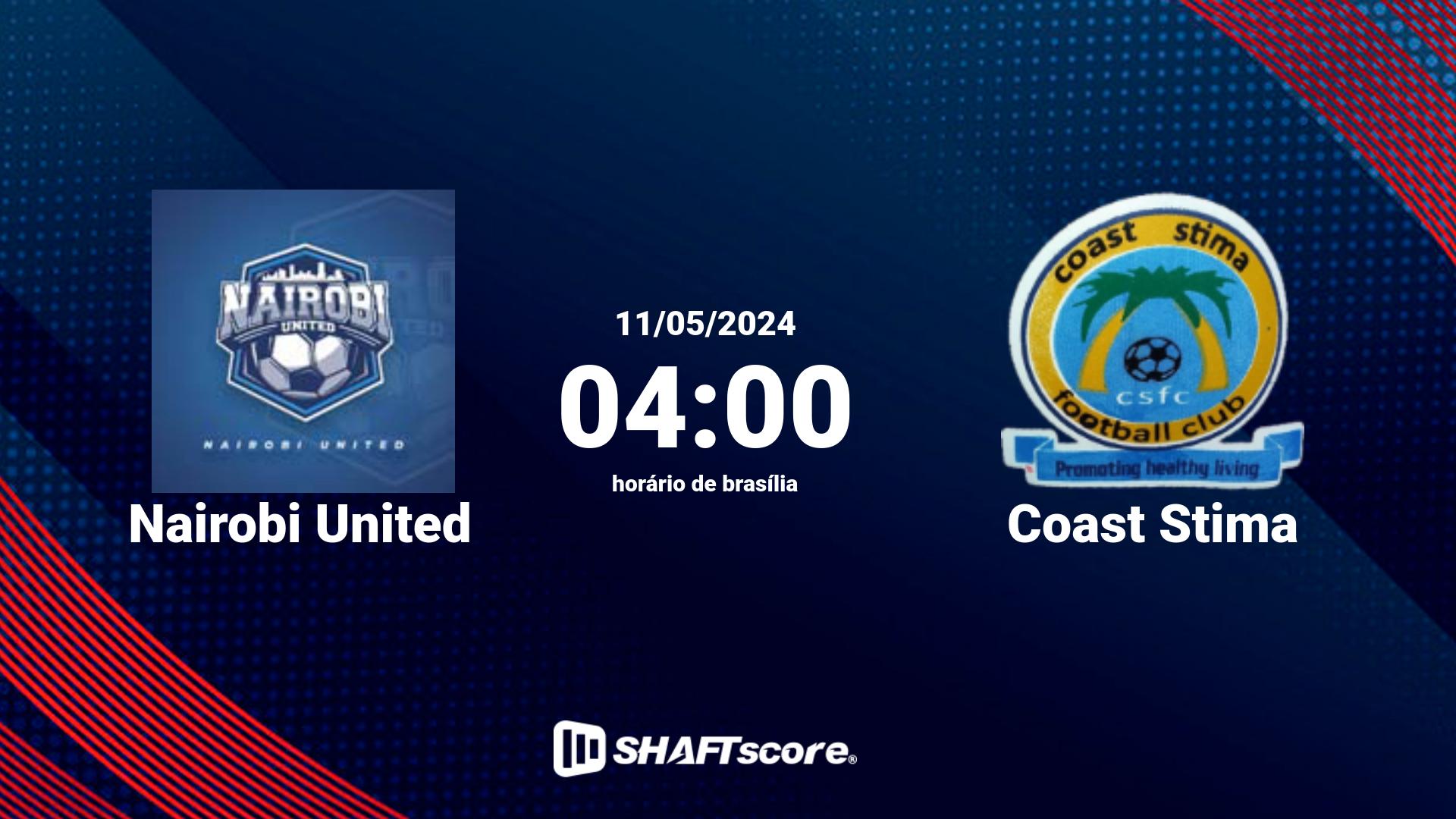 Estatísticas do jogo Nairobi United vs Coast Stima 11.05 04:00