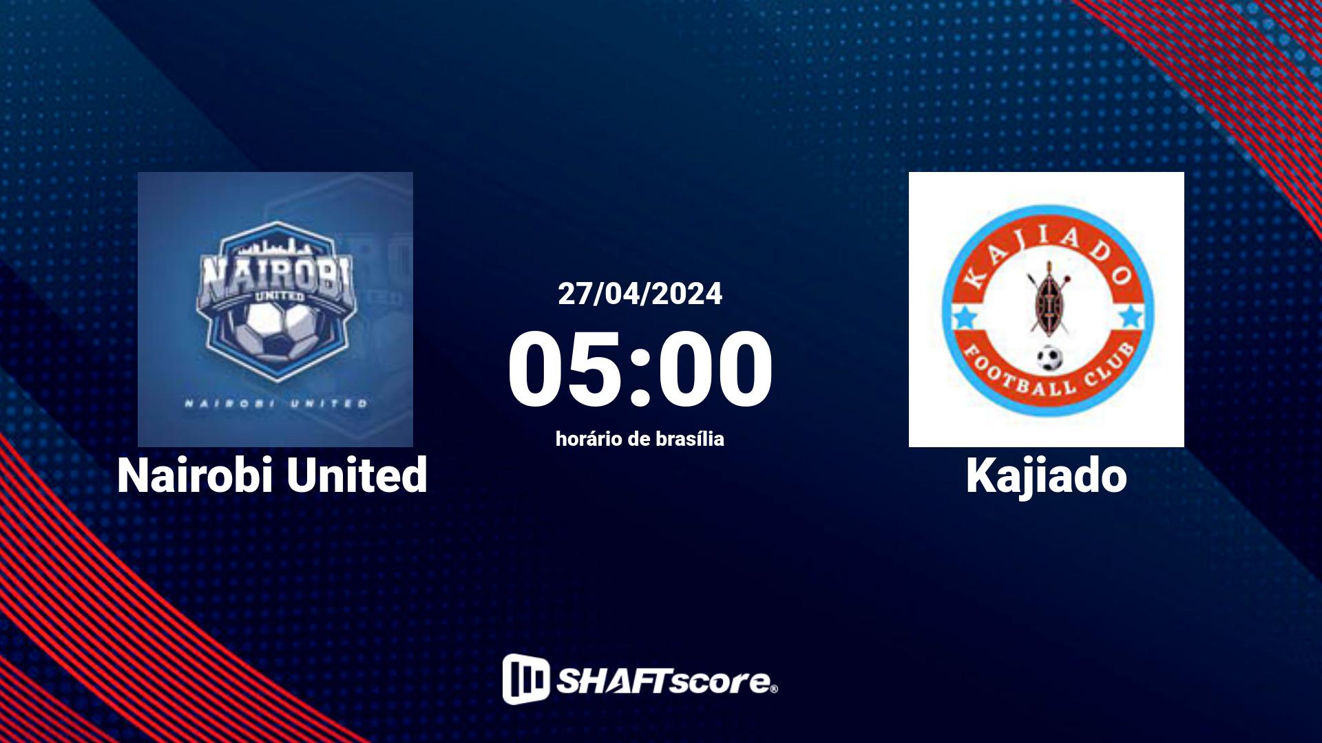 Estatísticas do jogo Nairobi United vs Kajiado 27.04 05:00