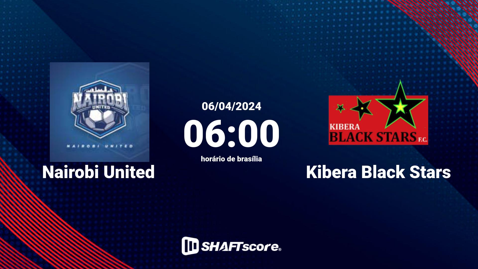 Estatísticas do jogo Nairobi United vs Kibera Black Stars 06.04 06:00