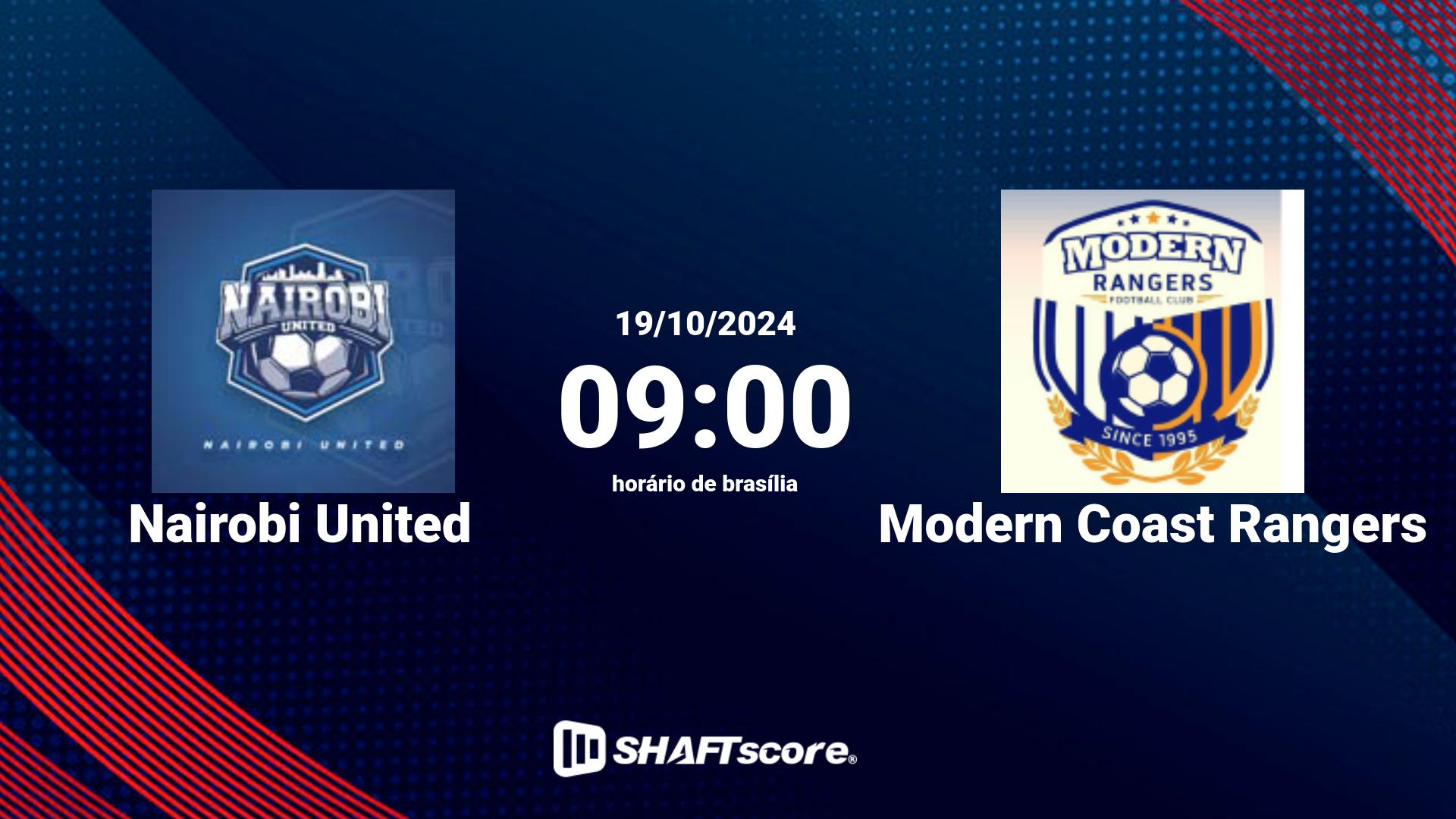 Estatísticas do jogo Nairobi United vs Modern Coast Rangers 19.10 09:00