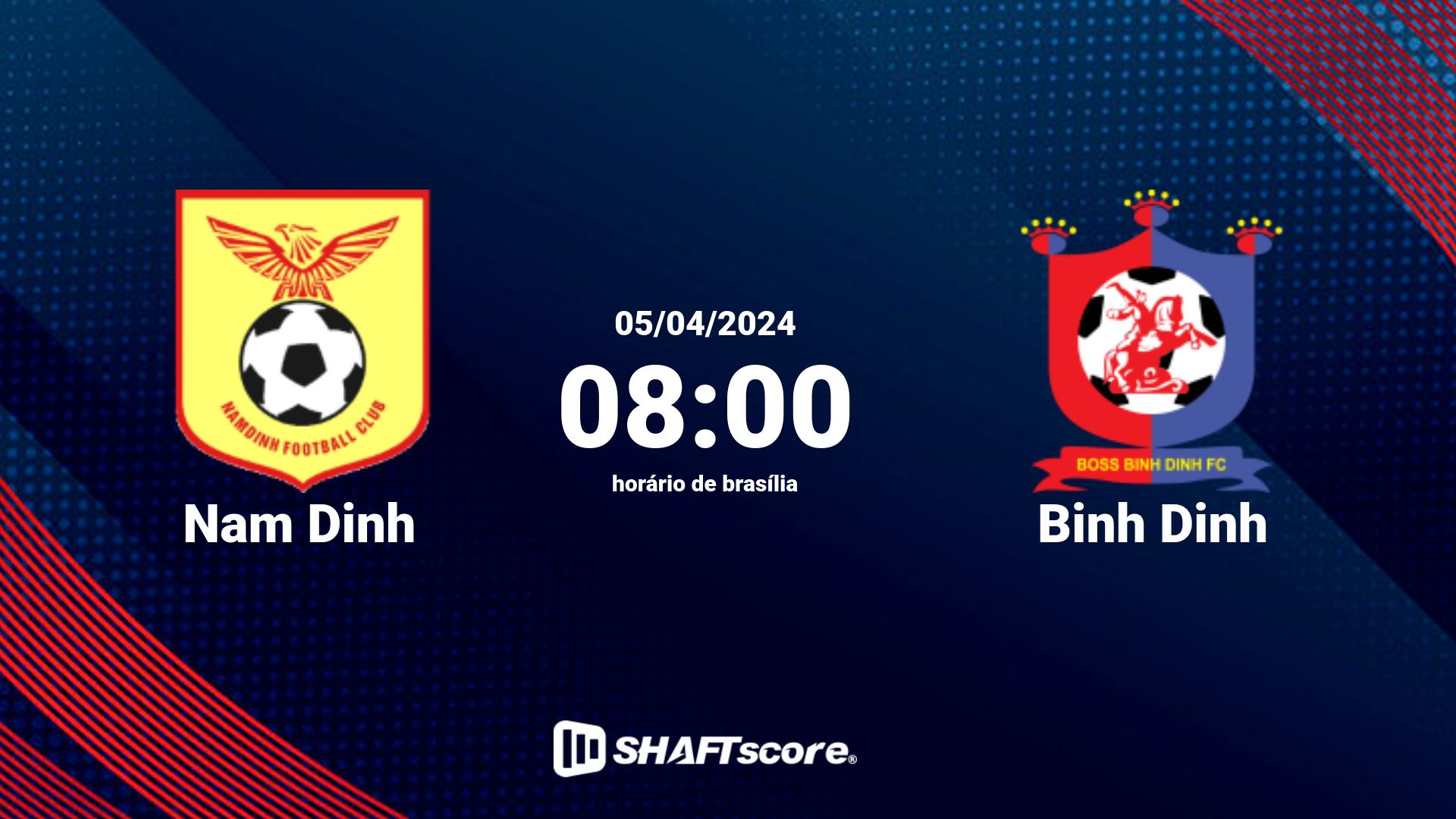 Estatísticas do jogo Nam Dinh vs Binh Dinh 05.04 08:00